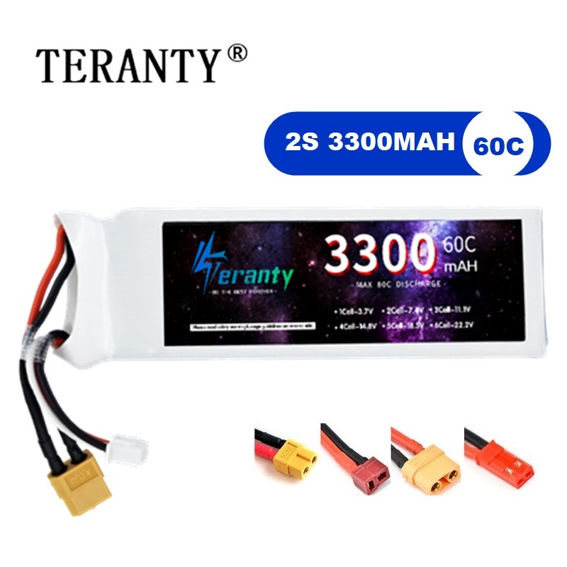 Drone Battery 3S - 2S 7.4V LiPo Battery 3300mAh 60C