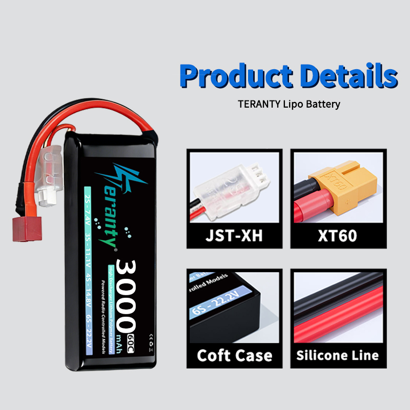 TERANTY 2S 3000mAh Lipo Batter - огляд і ціна Drone Battery 3S