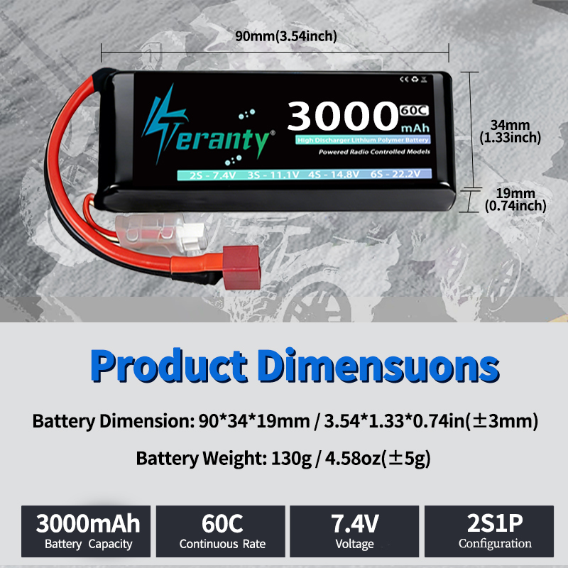 TERANTY 2S 3000mAh Lipo Batter - огляд і ціна Drone Battery 3S